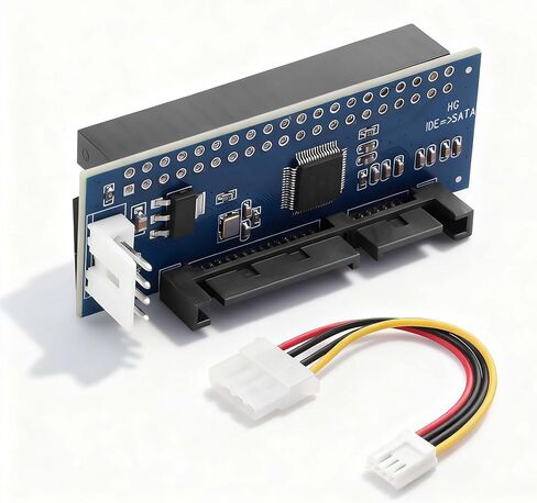 40 Pin IDE to SATA Adapter, 480Mbps High-Speed PATA Converter, Plug & Play No Driver Needed, 12cm MOLEX 4Pin Power Cable for 2.5"/3.5" HDD & Optical Drive in Saudi Arabia