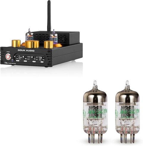 HiFi Bluetooth 5.0 Vacuum Tube Amplifier + Matched GE JAN 5654W Tubes Bundle | 320W Phono Amp for Turntables w/Tube Upgrade | Audiophile Sound Enhancement in Saudi Arabia