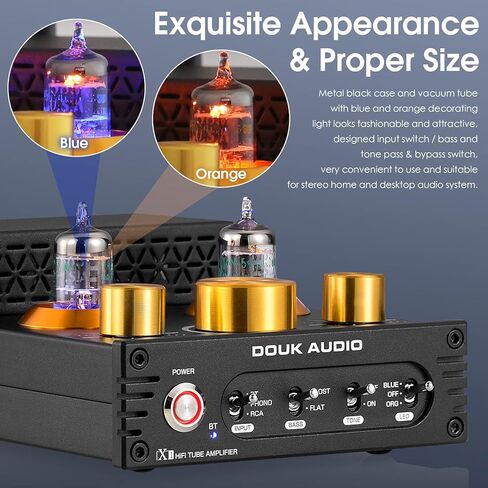 HiFi Bluetooth 5.0 Vacuum Tube Amplifier + Matched GE JAN 5654W Tubes Bundle | 320W Phono Amp for Turntables w/Tube Upgrade | Audiophile Sound Enhancement in Saudi Arabia
