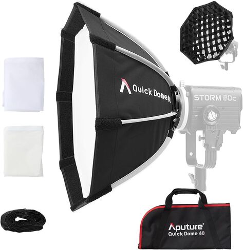 Aputure Quick Dome 40 Softbox,40cm(16inch) Circular Octagonal Quick Release Softbox,Designed for Aputure Storm 80c in Saudi Arabia