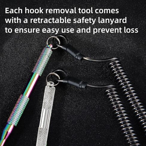 أداة إزالة خطاف السمك، ملحقات الصيد للرجال، جهاز تنازلي سريع الإزالة بخطاف الصيد، أداة إزالة الخطاف لصيد الأسماك، مع حبل قابل للسحب، عبوة من قطعتين in Kuwait
