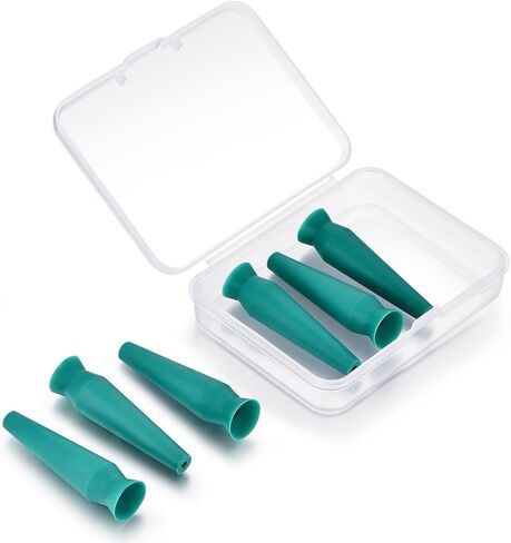 [6-Pack] Vented Scleral Lens Inserter – Green Contact Lens Applicator for Hard/RGP/Scleral Lenses & Prosthetic Eyes – Hygienic, Easy Insertion – Travel Case Included – BPA-Free in Saudi Arabia