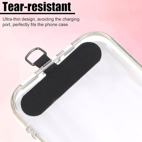 10 PCS Phone Tether Tab, Thinner Durable Cell Phones Lanyard Patch Black Adhesive-Free Phone Lanyard Strap Replacement Part for All Full Coverage Phones Cases in Saudi Arabia