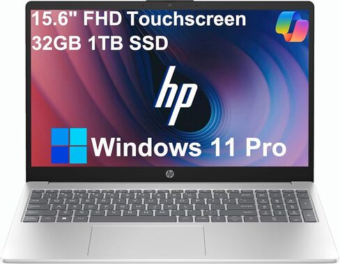HP 15 Laptop (15.6" FHD Touchscreen, Intel Core i5-1334U (> i7-1255U), 32GB RAM, 1TB SSD) for Business, Students, Home, 10-Hour Long Battery Life, Webcam, Wi-Fi 6, Numpad, Fast Charge, Win 11 Pro in Saudi Arabia