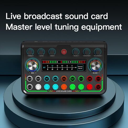 USB Podcast Music Studio Live Broadcast Sound Card ديناميكي Mic Hifi Sound للبث وبطاقة صوت الألعاب in Kuwait