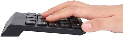 Number Pad, Mini Digital Keyboard USB Number Pad for Laptop Numeric Keypads 2.4GHz 18 Key Financial Accounting Keypad for PC/Desktop (Black) in Saudi Arabia