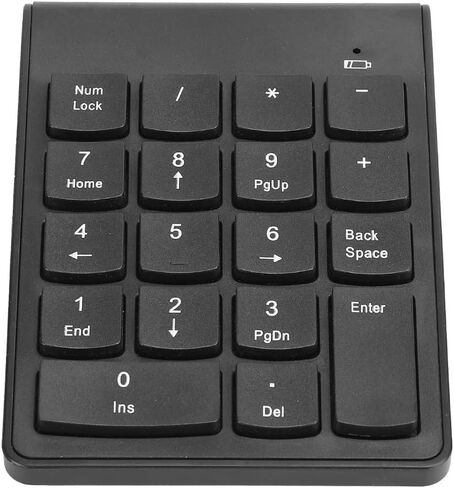 Number Pad, Mini Digital Keyboard USB Number Pad for Laptop Numeric Keypads 2.4GHz 18 Key Financial Accounting Keypad for PC/Desktop (Black) in Saudi Arabia