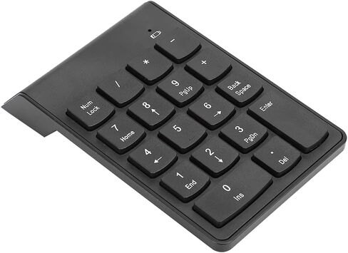 Number Pad, Mini Digital Keyboard USB Number Pad for Laptop Numeric Keypads 2.4GHz 18 Key Financial Accounting Keypad for PC/Desktop (Black) in Saudi Arabia