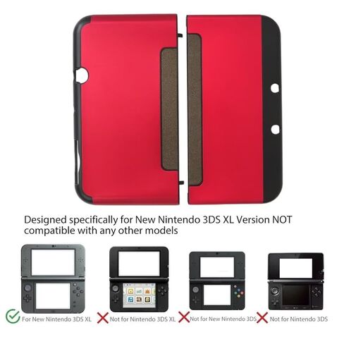 غطاء حماية عصري مقاوم للصدمات باللون الأحمر ذو غلاف صلب لجهاز نينتندو 3DS LL XL 2015 الجديد - مضاد للخدش، ومضاد للانزلاق، ومقاوم للغبار in Kuwait