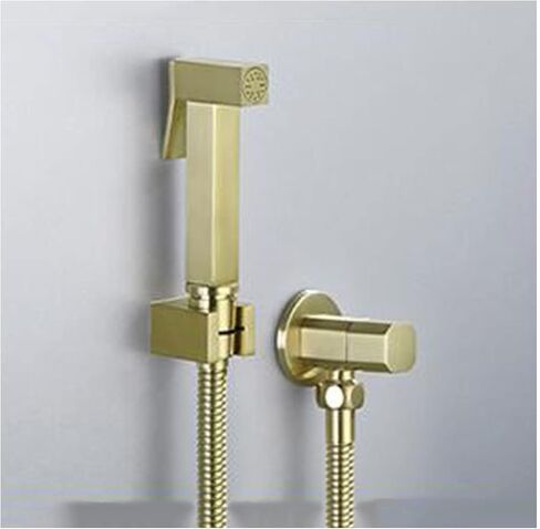 HandheldSprayer Brass Cloth Diaper Sprayer Kit WallSprayer for Toilet Brushed Gold HandheldSprayer for Toilet Spray Attachment with Hose for Feminine Wash in Kuwait