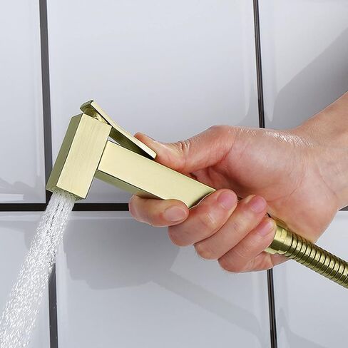 HandheldSprayer Brass Cloth Diaper Sprayer Kit WallSprayer for Toilet Brushed Gold HandheldSprayer for Toilet Spray Attachment with Hose for Feminine Wash in Kuwait