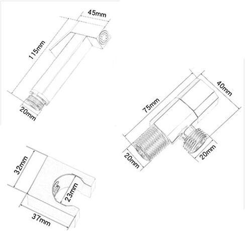 HandheldSprayer Brass Cloth Diaper Sprayer Kit WallSprayer for Toilet Brushed Gold HandheldSprayer for Toilet Spray Attachment with Hose for Feminine Wash in Kuwait