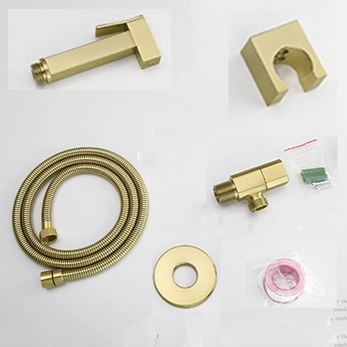 HandheldSprayer Brass Cloth Diaper Sprayer Kit WallSprayer for Toilet Brushed Gold HandheldSprayer for Toilet Spray Attachment with Hose for Feminine Wash in Kuwait