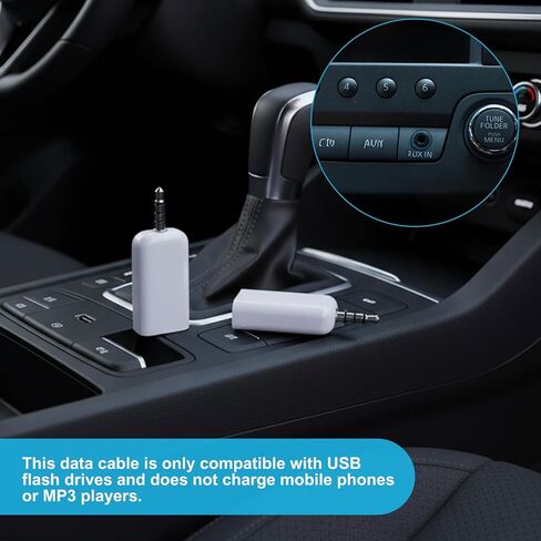 2 حزمة محول صوت AUX إلى 3.5 مم غير عالمي AUX إلى USB محول كابل صوت USB A أنثى 3.5 مم ذكر محول صوتيات جاك قابس لمحرك أقراص فلاش USB ومشغل أقراص مضغوطة للسيارة يعمل فقط لمنفذ مساعد السيارة in Saudi Arabia