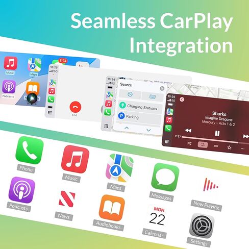 محول CarPlay اللاسلكي لأجهزة Apple 2026، اتصال سلس ثلاثي الموجات، التوصيل والتشغيل، اتصال سريع لتشغيل السيارة المدمج، زمن الوصول المنخفض، تصميم تبريد ممتاز in Kuwait