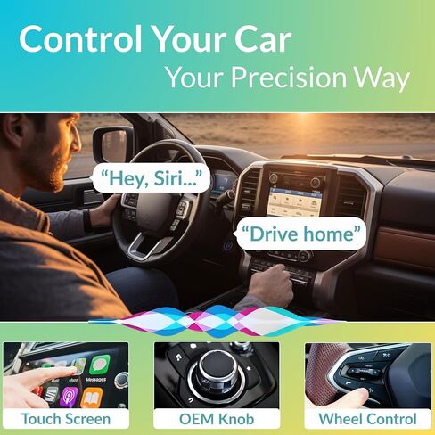 محول CarPlay اللاسلكي لأجهزة Apple 2026، اتصال سلس ثلاثي الموجات، التوصيل والتشغيل، اتصال سريع لتشغيل السيارة المدمج، زمن الوصول المنخفض، تصميم تبريد ممتاز in Kuwait