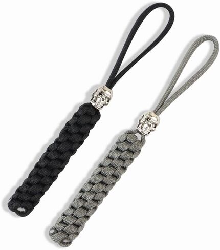 2 PCS Tactical Paracord Keychain with Skull for Men, Braided Lanyard Key Chain for Keys, Paracord Lanyards for Knife in Kuwait