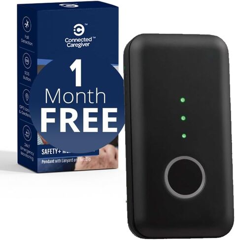 نظام التنبيه الطبي Safety+ Gemini 4G لكبار السن: متقدم، كشف السقوط، شاشة 24/7، تحديد موقع WiFi، زر SOS، صغير، خفيف الوزن، (اتصال للتنشيط) in Kuwait