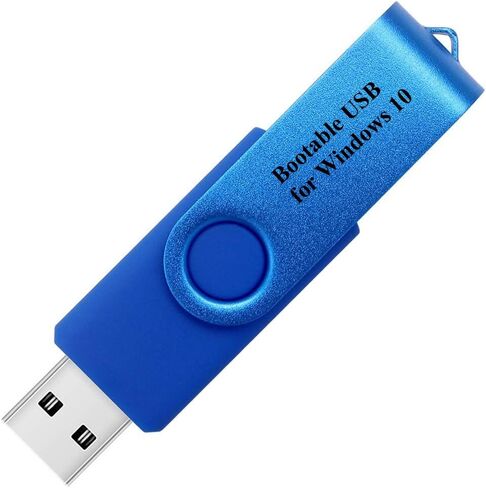 USB for Windows 10 Install Recover Repair Restore Boot USB Flash Drive, 32&64 Bit Systems Home&Professional, Antivirus Protection&Drivers Software, Fix PC, Laptop and Desktop, 32 GB USB - Blue in Kuwait