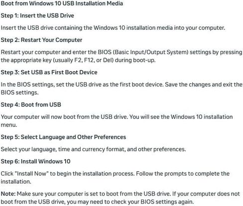 USB for Windows 10 Install Recover Repair Restore Boot USB Flash Drive, 32&64 Bit Systems Home&Professional, Antivirus Protection&Drivers Software, Fix PC, Laptop and Desktop, 32 GB USB - Blue in Kuwait