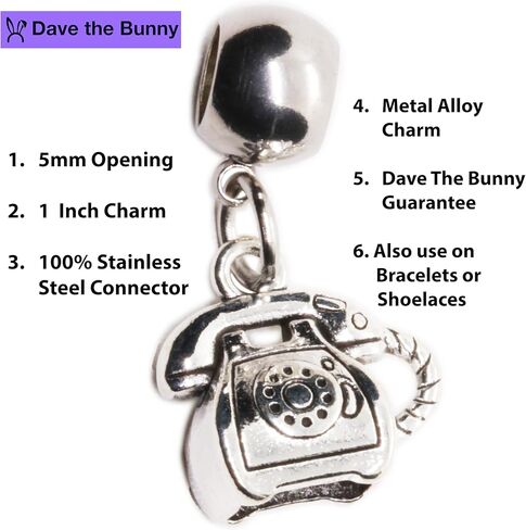سحر الهاتف الدوار العتيق من Dave The Bunny - ملحق هاتف قديم لهواة الجمع والمتحمسين - ديكور على الطراز القديم للمنزل والمكتب - فكرة هدية فريدة لمحبي الحنين إلى الماضي in Saudi Arabia