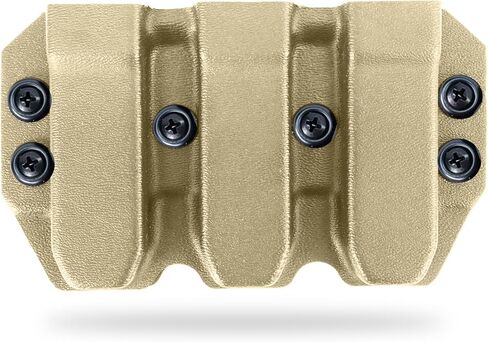 Kydex Duty Style Triple Mag Carrier | Veteran Made in The USA | Premium Mag Holster Pouch with Combat Belt Clip for Double Stack Mags in Saudi Arabia