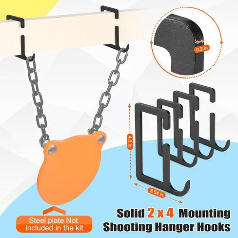 GADFISH دعامات حامل الهدف الفولاذية، شماعات هدف الرماية المعيارية، حاملات أهداف الرماية، دعامات Y & T شديدة التحمل مع 12 خطافًا للتعليق لمجموعة الرماية الخارجية DIY (الأقواس فقط) in Saudi Arabia