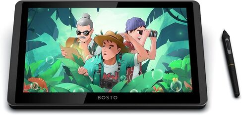 Yosoo BOSTO 12HD A H LCD Graphics Drawing Tablet Monitor 11.6 Inch 1366x768 Display 8192 Pressure Level Tilt Function for MacOS Users USB Powered Low Consumption Drawing in Saudi Arabia