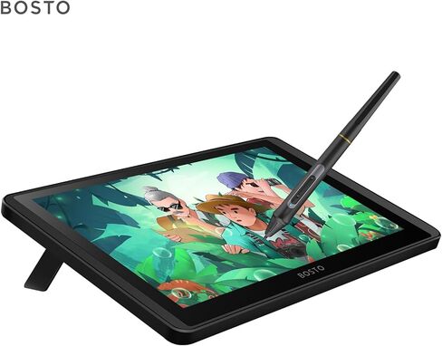Yosoo BOSTO 12HD A H LCD Graphics Drawing Tablet Monitor 11.6 Inch 1366x768 Display 8192 Pressure Level Tilt Function for MacOS Users USB Powered Low Consumption Drawing in Saudi Arabia