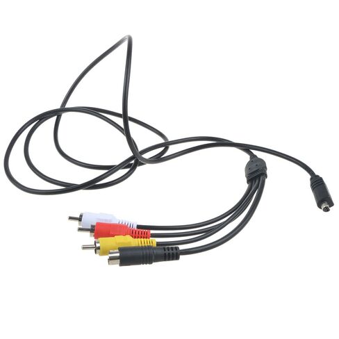5ft Compatible AV A/V TV-Out Audio Video Cable Compatible with Sony Handycam DCR-HC28 & DCR-HC28/E in Saudi Arabia