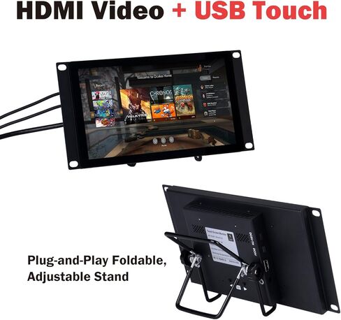 GeeekPi 9 inch 1280x720 LCD Touch Screen 3U Rack Mount Monitor for DeskPi RackMate T0/T1/T2/T0 Plus/T1 Plus/TL1 Server Cabinet in Saudi Arabia