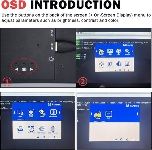 GeeekPi 9 inch 1280x720 LCD Touch Screen 3U Rack Mount Monitor for DeskPi RackMate T0/T1/T2/T0 Plus/T1 Plus/TL1 Server Cabinet in Saudi Arabia