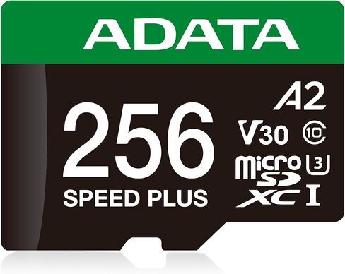 ADATA 256GB Speed Plus MicroSDXC UHS-I U3 Class 10 Memory Card with Adapter Color Black with Green in Saudi Arabia