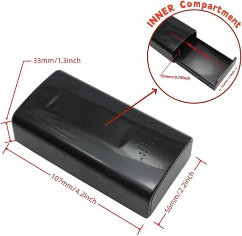 Large Magnetic Key Holder, 1-2 Key Capacity, Jumbo Size Large Magnetic Key Hider Case Holder for Standard Size Keys Black in Saudi Arabia