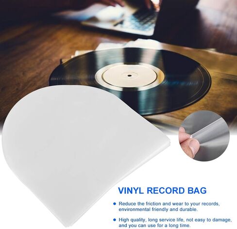 Estink 100PCS 7in Record Sleeve Covers Anti Static Record Sleeves Protectors Cover for Records with Durable PE Material in Saudi Arabia