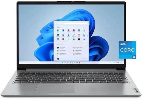 كمبيوتر محمول Lenovo IdeaPad 1i مقاس 15.6 بوصة عالي الدقة|Intel Core i5-1335U|رسومات Intel Iris Xe|كاميرا ويب|Copilot|رمادي| ذاكرة وصول عشوائي (RAM) سعة 16 جيجابايت | محرك أقراص SSD سعة 256 جيجابايت |Windows 11 Home |حزمة مع كابل HDMI in Kuwait