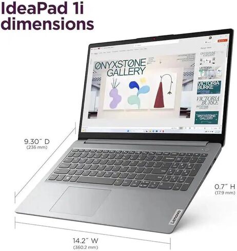 كمبيوتر محمول Lenovo IdeaPad 1i مقاس 15.6 بوصة عالي الدقة|Intel Core i5-1335U|رسومات Intel Iris Xe|كاميرا ويب|Copilot|رمادي| ذاكرة وصول عشوائي (RAM) سعة 16 جيجابايت | محرك أقراص SSD سعة 256 جيجابايت |Windows 11 Home |حزمة مع كابل HDMI in Kuwait