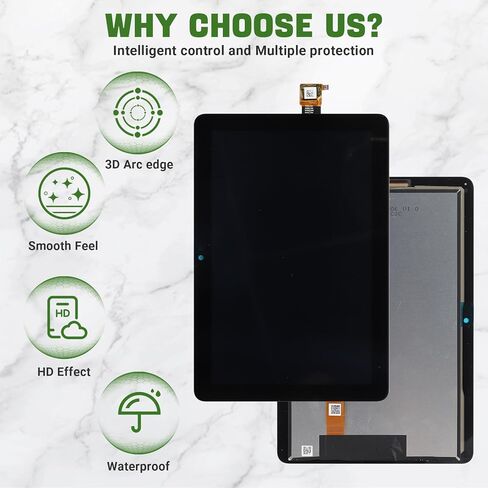 استبدال شاشة LCD جديدة لجهاز HD 8 /HD 8 Plus Tablet الجيل الثاني عشر الذي تم إصداره في 2022/2024 R2SP8T R24SB8 استبدال مجموعة محول الأرقام لشاشة تعمل باللمس مع مجموعة أدوات إصلاح مطورة - أسود in Saudi Arabia