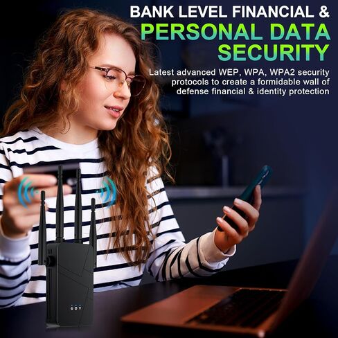 2026 WiFi Extender, 15888 sq.ft Internet Extender WiFi Booster, Long Range Wireless Repeater Signal Amplifier for Home, Mesh Wi-Fi 99% Faster | Broader Than Ever, Support 55+ Devices, 1-Tap Setup in Kuwait