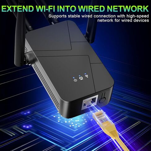 2026 WiFi Extender, 15888 sq.ft Internet Extender WiFi Booster, Long Range Wireless Repeater Signal Amplifier for Home, Mesh Wi-Fi 99% Faster | Broader Than Ever, Support 55+ Devices, 1-Tap Setup in Kuwait