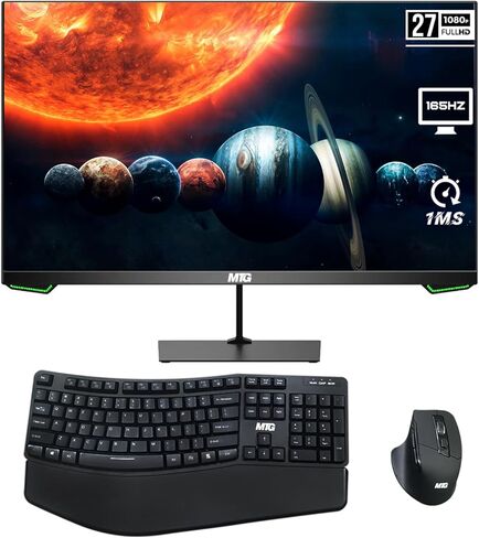 كمبيوتر مكتبي الكل في واحد من TechMagnet، Cheetah 6، Intel Core i5 الجيل الثامن، 8 جيجابايت DDR3، 120 جيجابايت SSD، LED جديد 22 بوصة، ماوس لوحة مفاتيح لاسلكية مريحة MTG، USB Wi-Fi، Windows 11 (متجدد) in Kuwait