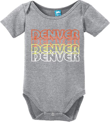 Denver Colorado Retro 70s Funny Bodysuit Baby Romper in Saudi Arabia