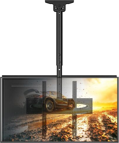 Ceiling TV Mount for 32-65 Inch Flat or Curved TVs, Full Motion Adjustable TV Bracket with 360°Swivel, Max VESA 400x400mm, Tilt Hanging TV Mount Holds up to 110 Lbs，Fits LCD LED OLED 4K Plasma TVs in Saudi Arabia