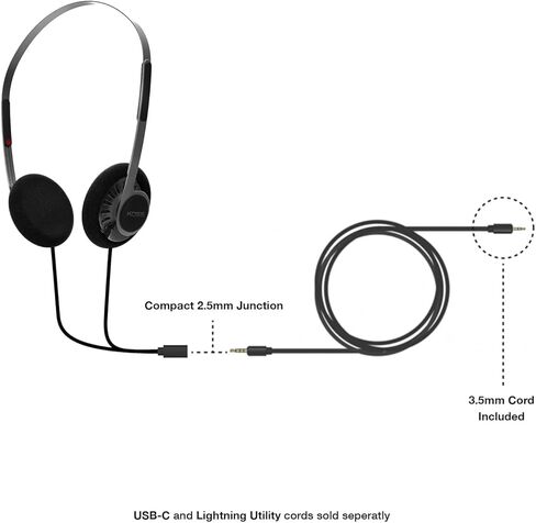 Koss KPH40 Utility On-Ear Headphones Plus Utility Cord USB- Cable Bundle in Saudi Arabia
