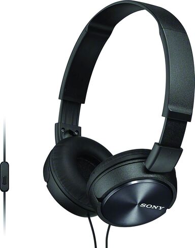 Sony MDR-ZX310AP Extra Bass Wired On-Ear Headphones with Mic - Black (Renewed) in Saudi Arabia