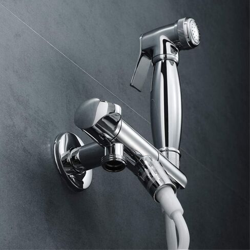 PortableFaucet Traditional Toilet SprayerSingle Cold Water Bathroom Cloth Diaper Washer, HandheldSprayer for Personal Hygiene or Pet Bath, Chrome,Styleb(Stylec) in Saudi Arabia