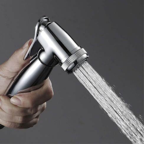 PortableFaucet Traditional Toilet SprayerSingle Cold Water Bathroom Cloth Diaper Washer, HandheldSprayer for Personal Hygiene or Pet Bath, Chrome,Styleb(Stylec) in Saudi Arabia