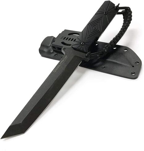 Cool Hand 3/8" Thick Beast Tanto Survival Knife - Durable Fixed Blade in Stainless Steel with Kydex Sheath, Belt Clip, and Paracord Attachment Included in Saudi Arabia