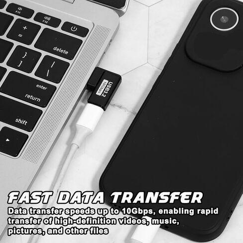 2 حزمة 90 درجة USB إلى USB C محول الزاوية اليمنى من النوع C أنثى إلى ذكر عمودي لأعلى ولأسفل زاوية عمودية منفذ مبدل موصل موسع للوحة مفاتيح الكمبيوتر المحمول والماوس in Kuwait