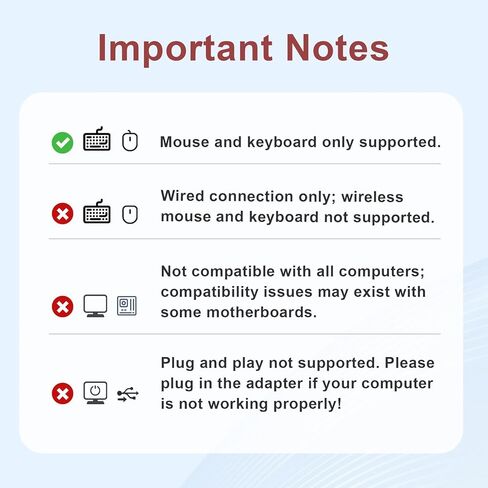 4 حزم محول PS2 أسود إلى USB، محول PS2 أنثى إلى USB ذكر مناسب للفأرة السلكية ولوحة المفاتيح in Kuwait